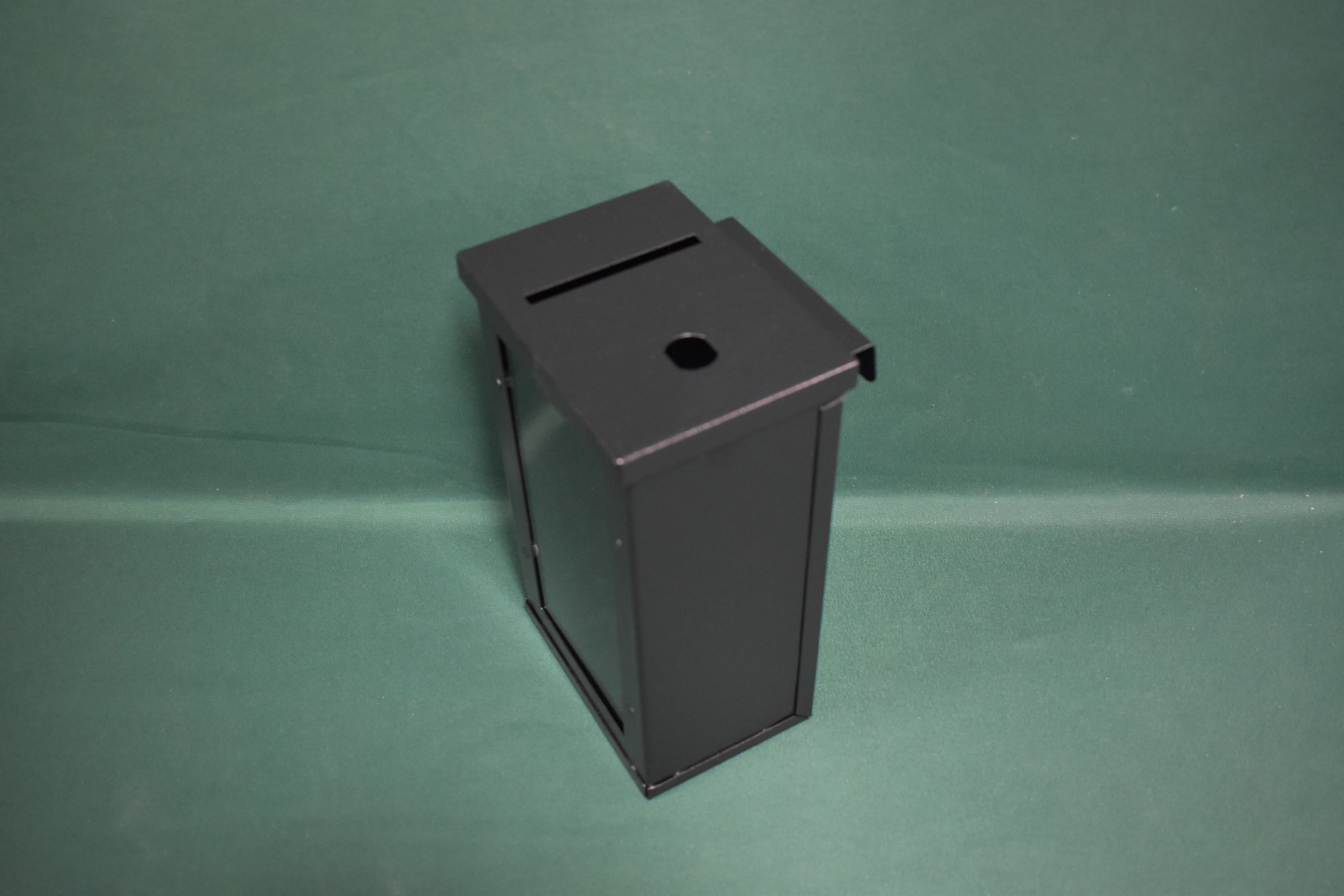 Toke Boxes — 1 Window, Black, w/ J-Hook, Top Open